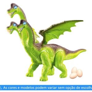 Alternative view of Boneco Dinossauro com Ovinhos Luz e Som DM Toys - DM TOYS CORES SORTIDAS