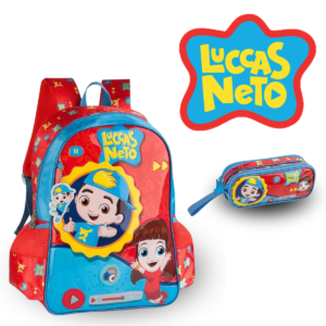 MOCHILA DE COSTA LUCCAS NETO COM ESTOJO GRANDE