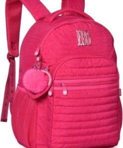Alternative view of Mochila 17'' com Chaveiro Duplo Matelassê Crinkle (ROSA)