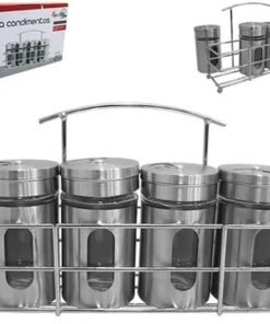 Alternative view of Porta Condimentos Temperos Inox 4 Pcs