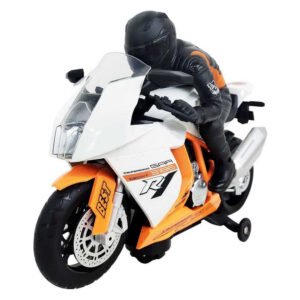 Alternative view of BRINQUEDO Moto Bate e Volta SPORT Laranja E  BRANCA  com Boneco DM TOYS DMT648