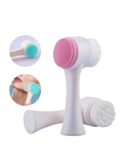 Escova para Limpeza facial 2 em 1 com Esponja Massageadora