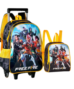 KIT Mochila Com Rodas Com Capuz Free Fire FR2494K Clio