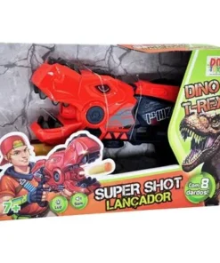 Lançador Super Shot Dino T-rex Dmt6095 Dm Toys