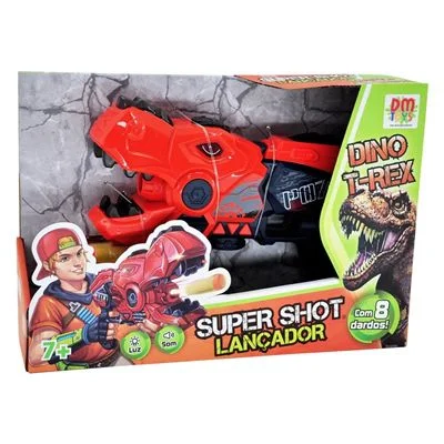 Lançador Super Shot Dino T-rex Dmt6095 Dm Toys