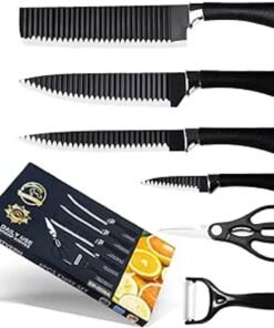 Conjunto De Facas Profissional Do Chef 6 Peças Churrasco Cozinha Gourmet