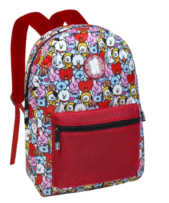 Mochila de costas BT21 oficial BT4010 (VERMELHA)