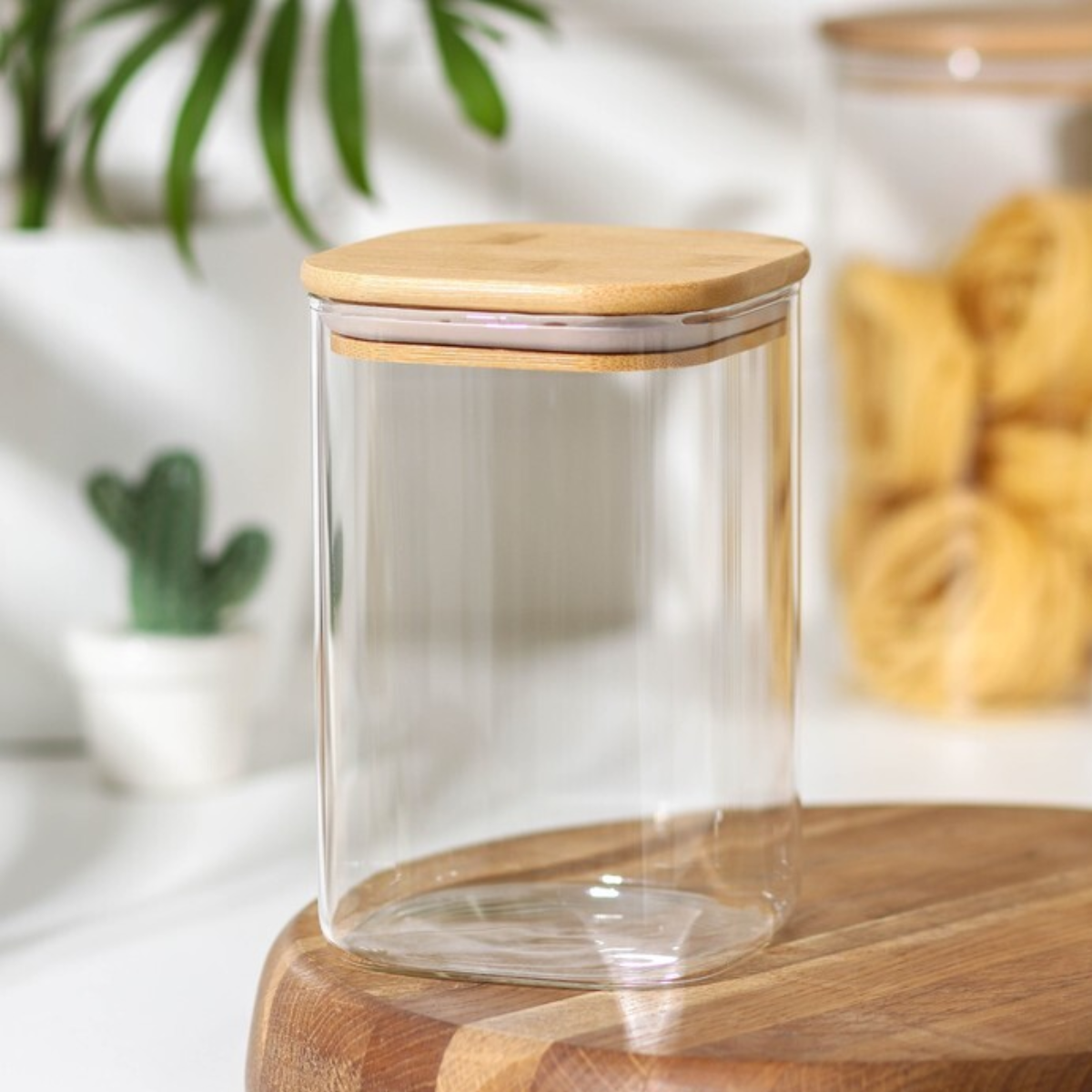 Kits Potes de Vidro com Tampa de Bambu – Hermético e Elegante para Cozinha - Imagem 10