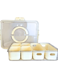 Alternative view of Pote Organizador Hermético Multiuso de Geladeira com Divisórias para Alimentos Verduras e Vegetais