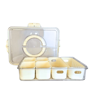 Alternative view of Pote Organizador Hermético Multiuso de Geladeira com Divisórias para Alimentos Verduras e Vegetais