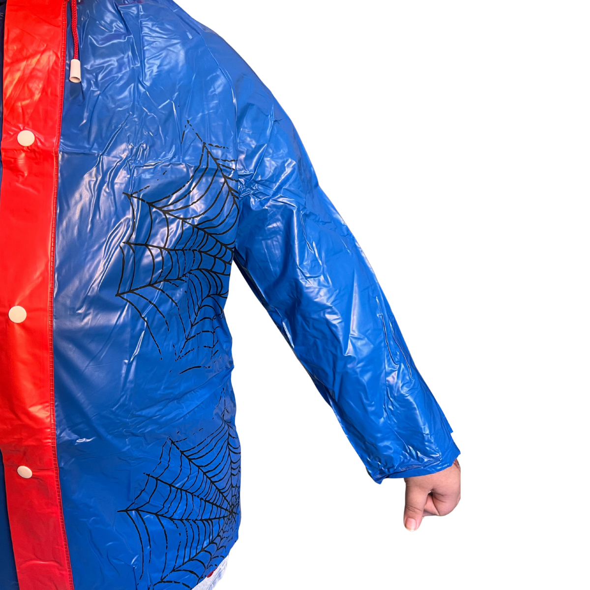 Capa De Chuva Infantil Menino Impermeável Capuz Dark Spider - Imagem 4