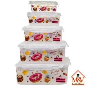 CONJUNTOS C/5 POTES RETANGULARES