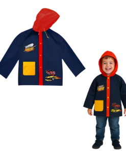 Capa De Chuva Fast Machine Infantil Impermeável Com Capuz