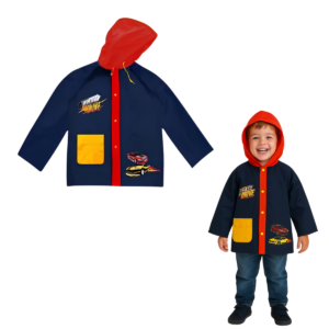 Capa De Chuva Fast Machine Infantil Impermeável Com Capuz