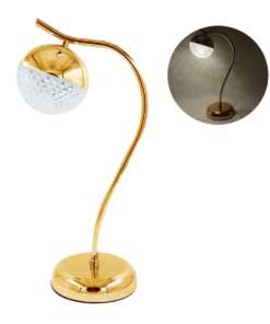 Luminária De Mesa Dourado De Luxo