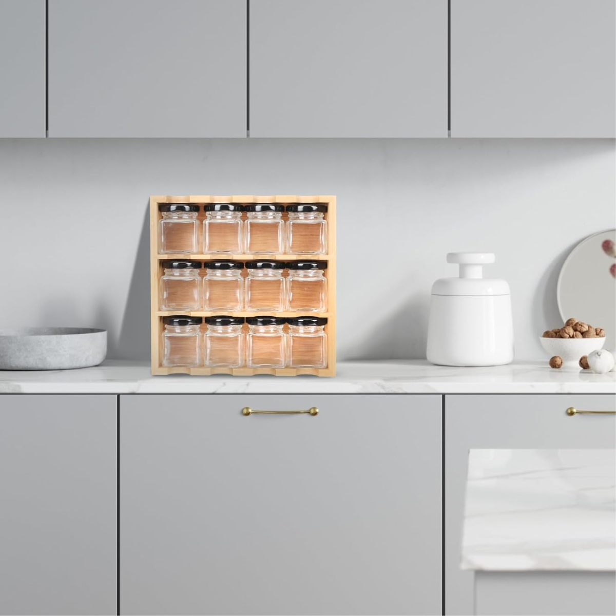 Porta Temperos e Condimentos Potes Organizador com 12 Unidades - Imagem 3