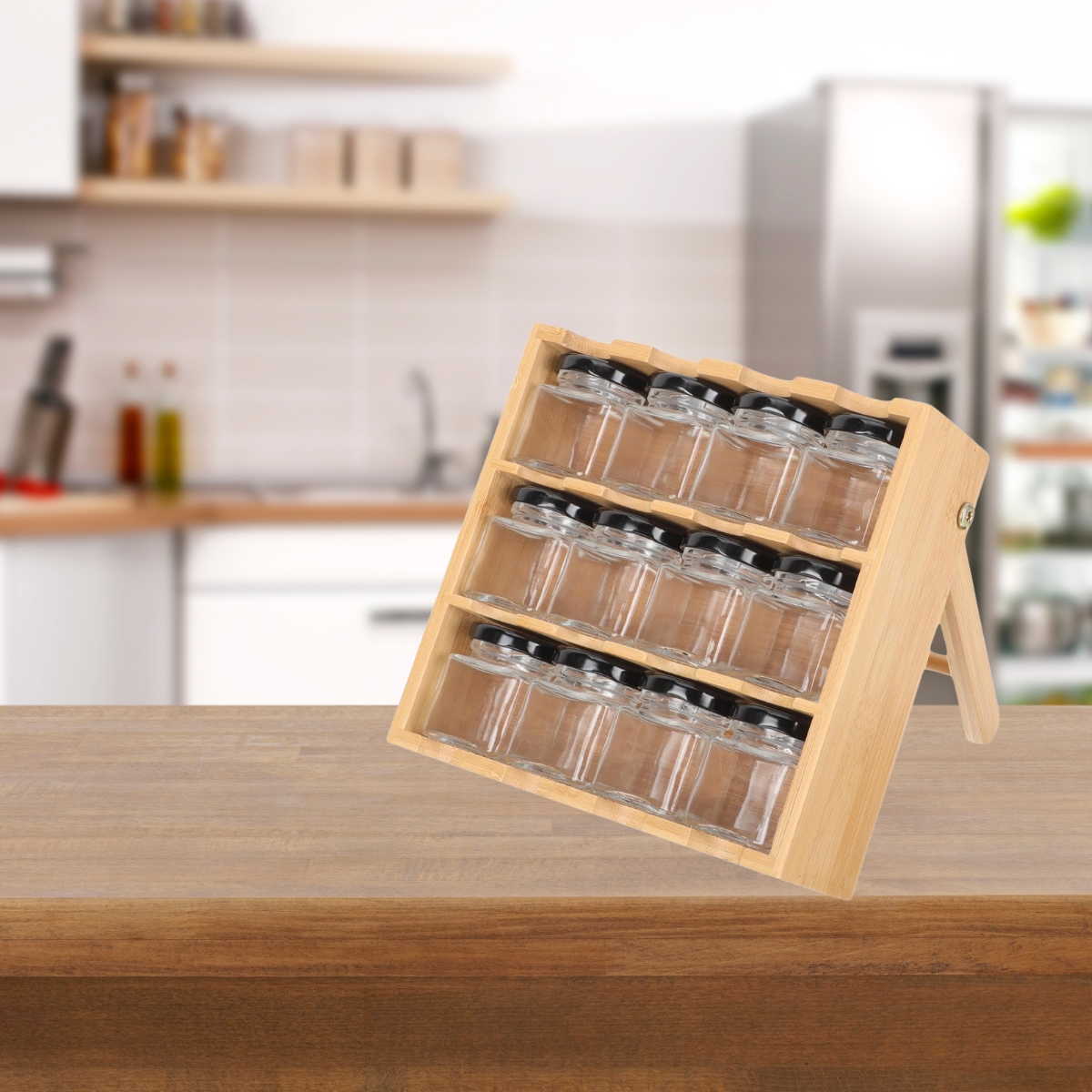 Porta Temperos e Condimentos Potes Organizador com 12 Unidades