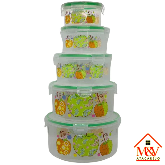 CONJUNTOS C/5 POTES REDONDOS - Imagem 4